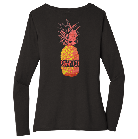 The Pineapple Long Sleeve Women's Tee - The Gnarly Company